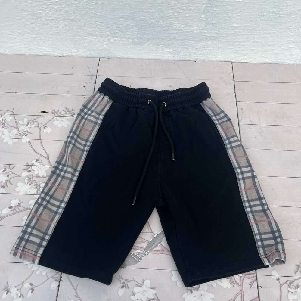 Burberry Black Plaid Men Shorts
